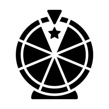 lucky wheel prize draw glyph icon