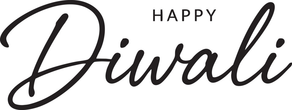 Happy diwali text font calligraphy hand lettering script black dark color symbol decoration ornament india culture hindusim religion festival religious glowing traditional glowing candle beautiful dec