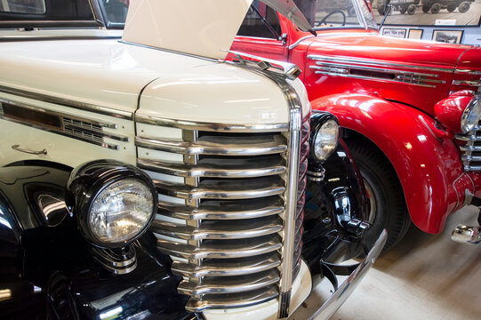 SURREY, BC, CANADA - JULY 11, 2026: A beautifully detailed commercial truck on display at a local truck show in Surrey, British Columbia, showcasing custom chrome and automotive design.