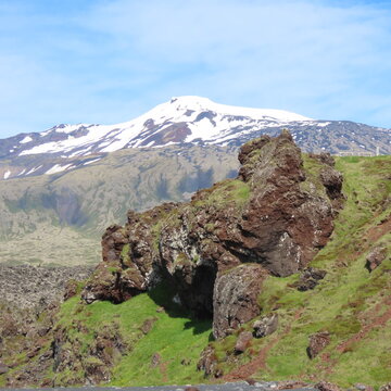 Glacier topoed volcano