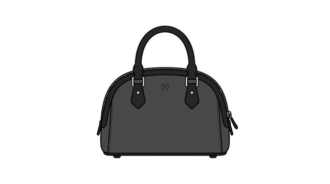 Elegant Black Patent Leather Handbag