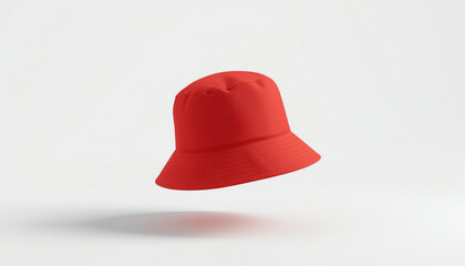 Fototapeta premium Blank bucket fisherman promotional hat or cap. 3d render illustration