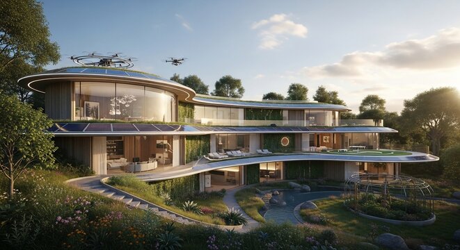 Modern sustainable house architecture
