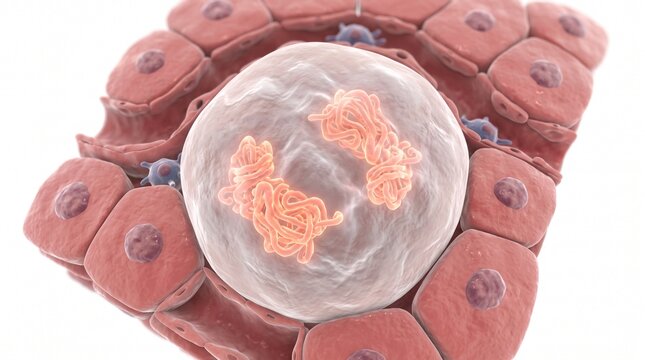 3D Microscopic Diagram of Ballooning Degeneration and Mallory Bodies in Alcoholic Hepatitis