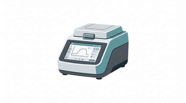 Advanced laboratory thermal cycler for scientific research and analysis, featuring a modern digital interface and precise temperature control