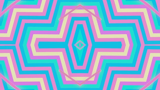 geometric neon kaleidoscope pattern looping graphic