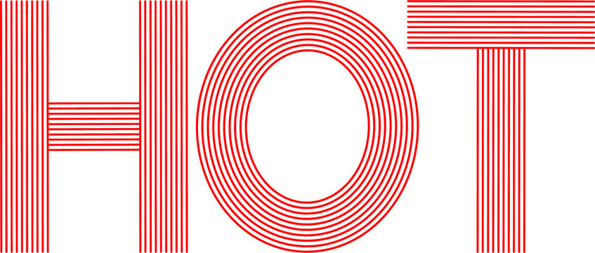 Hot Line Typography &ndash; Modern Minimal Lettering Design