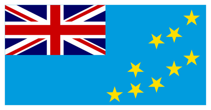 Rectangle Tuvalu Flag Ocenia Country
