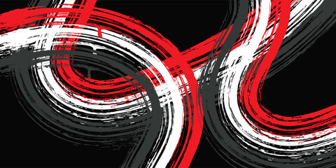 Gaming esport background striking stripes electric banner vector illustration design red black grunge brush wing comic pattern modern abstract concept livery stripes decal paint splash splatter. © Ahlakul Karimah