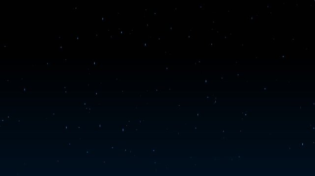 Falling snow animation with small white particles on a dark background