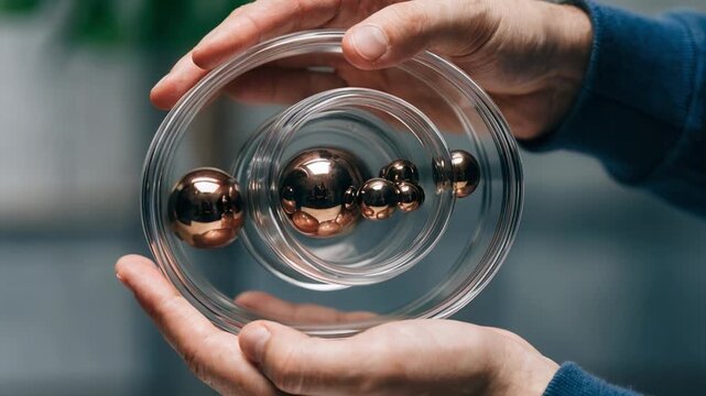Closeup medium shot of hands holding a balanced risk tolerance form with diverse portfolio options softly out of focus emphasizing moderate investment strategies.