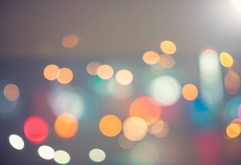 Fototapeta premium Bokeh Lights Blur Background - Abstract Festive City Night Scene