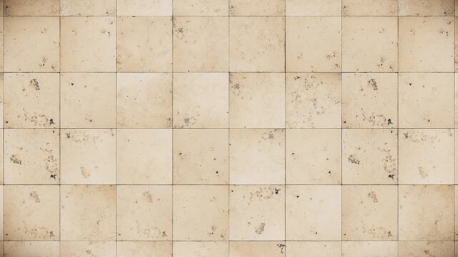 Abstract pattern background, light beige textured square tiles with subtle natural stone variations, a seamless loop motion graphic video background