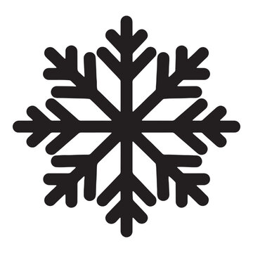 Black stylized snowflake icon design Vector