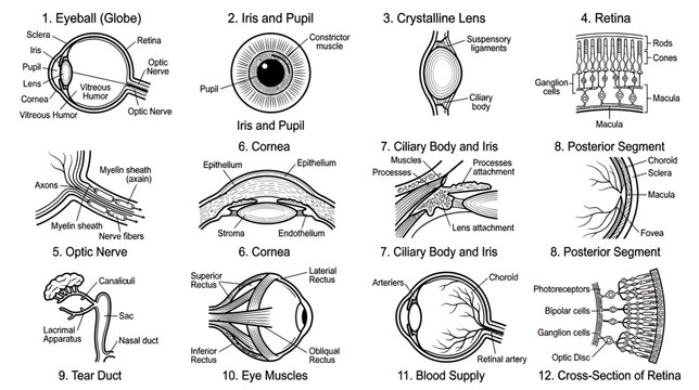 Detailed Anatomy of the Human Eye and its Components