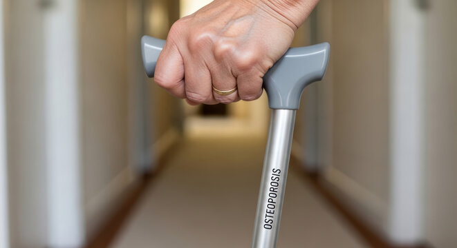 Walker hand grip cane support osteoporosis health care senior rehabilitation balance injury mobility fall risk