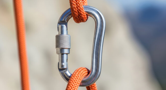 Strategic climbing safety relies secure navigation of carabiner and rope connection ensuring reliable support during outdoor adventure activities