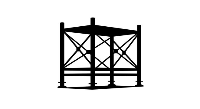 Industrial metal construction equipment structure.