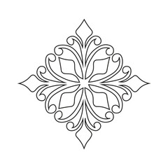 Classic Fleur De Lis Decorative Swirl Vector Design © Rk Favourite