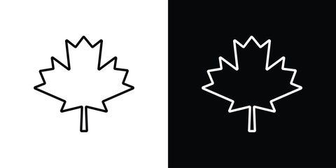 Obraz premium Autumn leaf canadian icon simple elements series