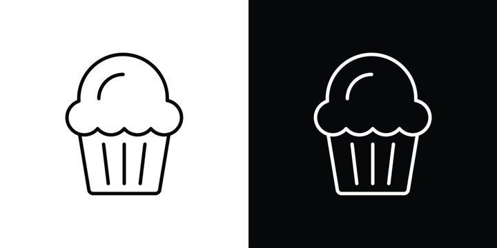 Cupcake icon simple elements series