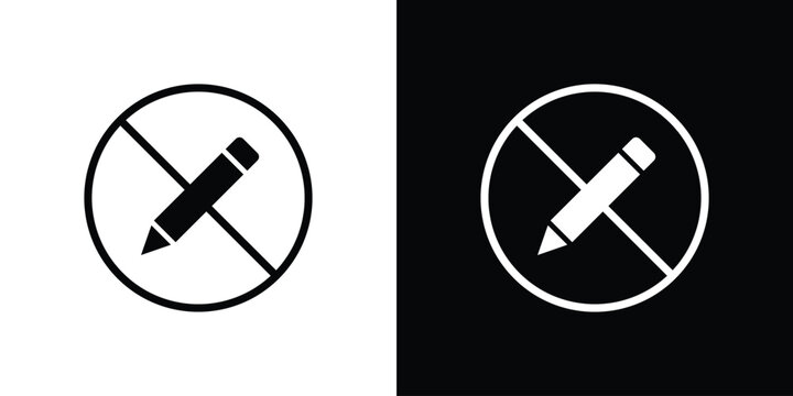 No writing sign simple elements series
