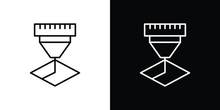 Laser machine icon line illustration group
