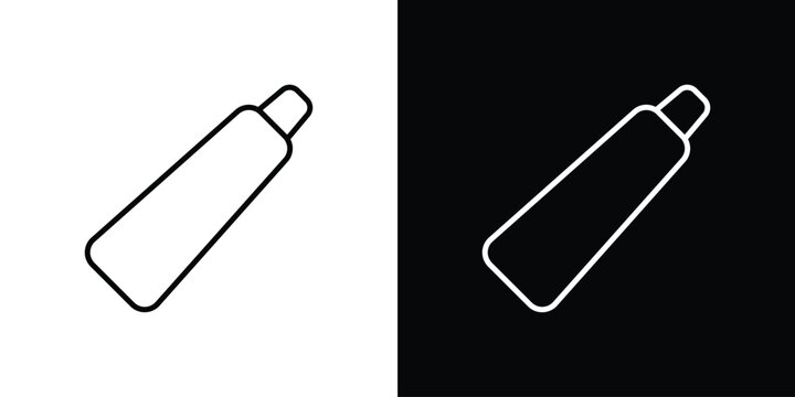 Toothpaste tube icon line illustration group