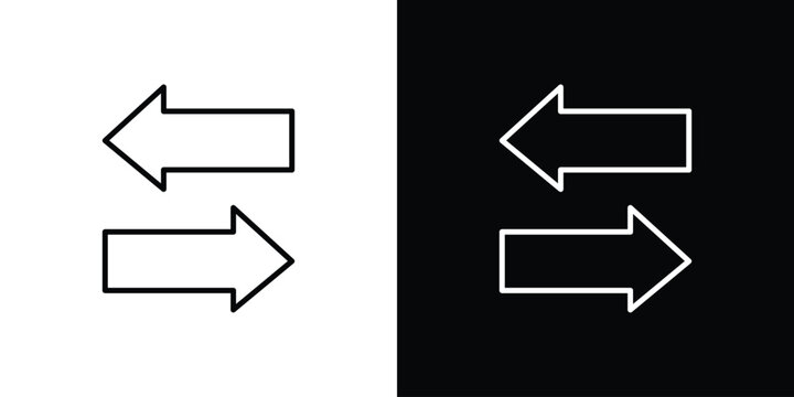 Transfer arrows icon line illustration group