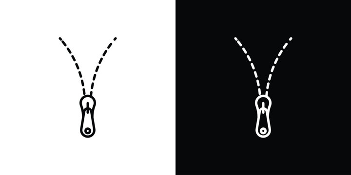 Zip icon line illustration group