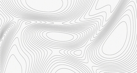 Topographic map contour lines vector background, abstract geographic line art pattern © wiwin