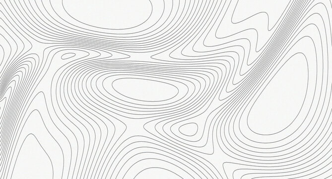 Topographic map contour lines vector background, abstract geographic line art pattern