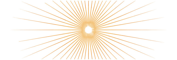 Fototapeta premium Abstract golden sunburst vector background with thin radiating lines for graphic design projects