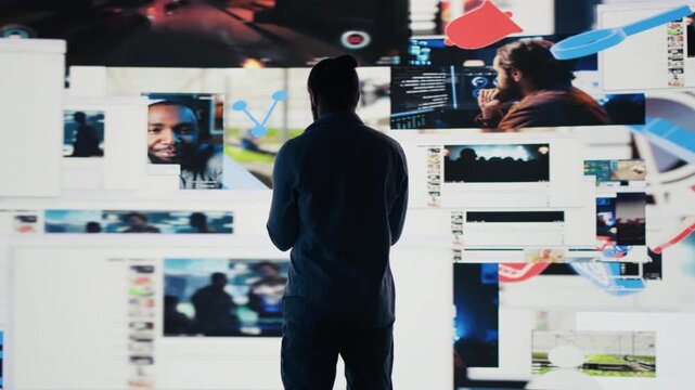 A sleepless man experiences fear of missing out through obsessive social media use and doomscrolling, leading to anxiety, low self-esteem and psychological strain.