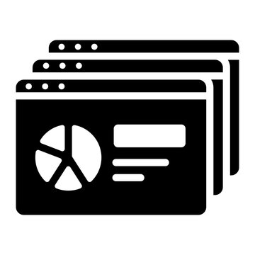 Startup pitch deck presentation and investment solid glyph icon

