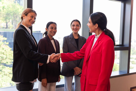 Group of people United Hands to built teamwork together with Spirit - teamwork concepts.
