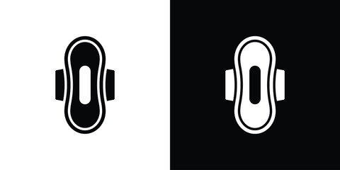 Hygienic pad icon line pictogram set © Bsbd