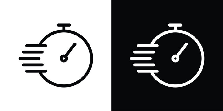Quick icon line pictogram set