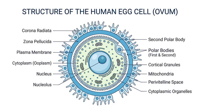 Human Egg Cell (Ovum) Structure Diagram - Biology Education
