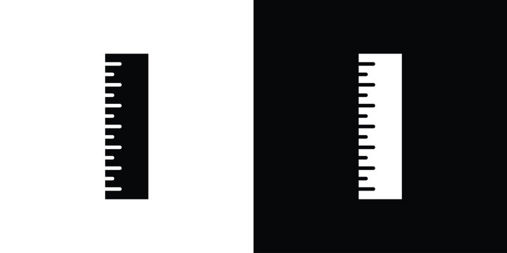 Ruler icon line pictogram set