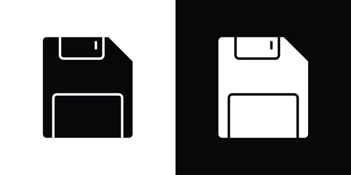 Save file icon line pictogram set