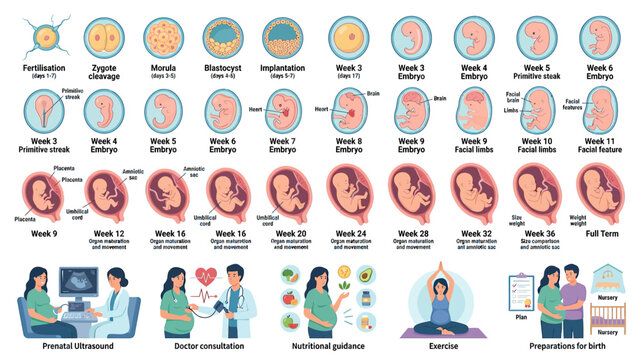 Human Embryonic and Fetal Development Stages & Pregnancy Care