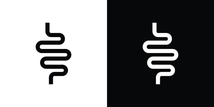 Intestine icon minimal artwork bundle