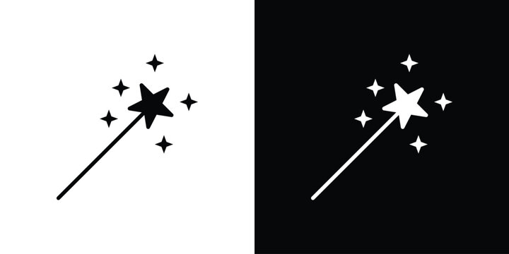 Magic wand icon minimal artwork bundle