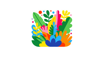 Obraz premium Colorful illustration of various flowers.
