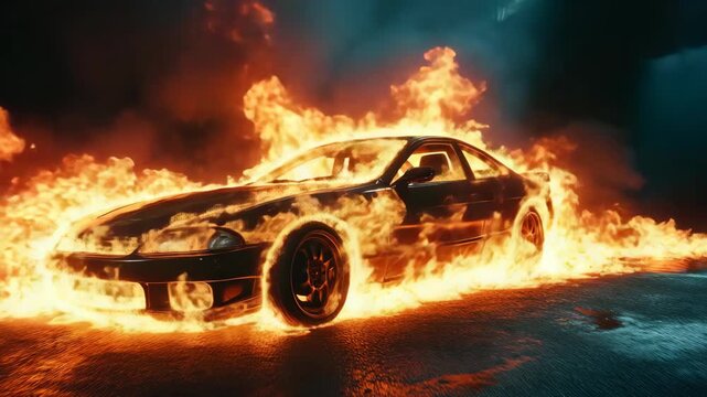 Flaming Car - Flame Artistry