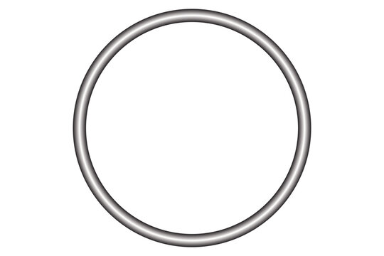 Circular Metal Ring: A simple yet elegant metallic ring with a subtle gradient, showcasing its smooth, polished surface and perfect circular form.Round Silver Metal Frame with Blank Circular Plate 3D 