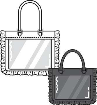 ＜推し活＞ 痛バッグ大小2個セット（白と黒）