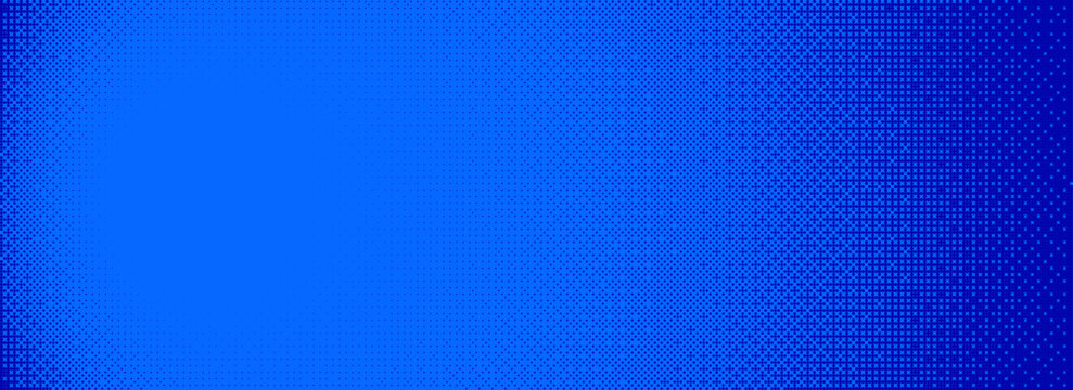 Blue pixel art vector background with halftone dot effect. Digital pattern for retro gaming, 8 bit graphic design, and game technology concept.eps10 ilustration