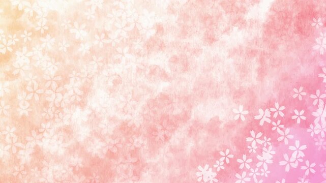 Soft Watercolor Cherry Blossom Pattern 4K